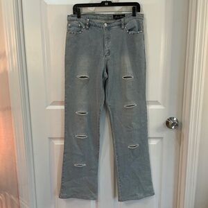 LANA ERICA RHINESTONE CUT OUT JEANS SIZE 10